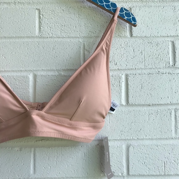J. Crew Peach Plunge V-Neck Bikini Swim Top - Picture 2 of 8